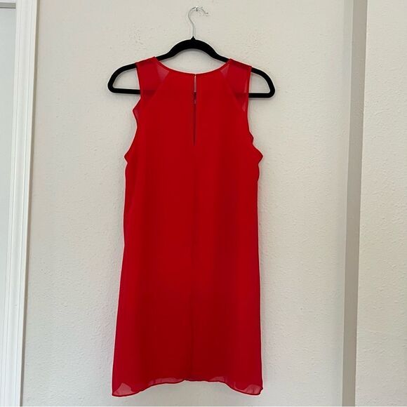 BCBGeneration Red Ruffle Shift Dress NEW Size XS - Picture 5 of 8